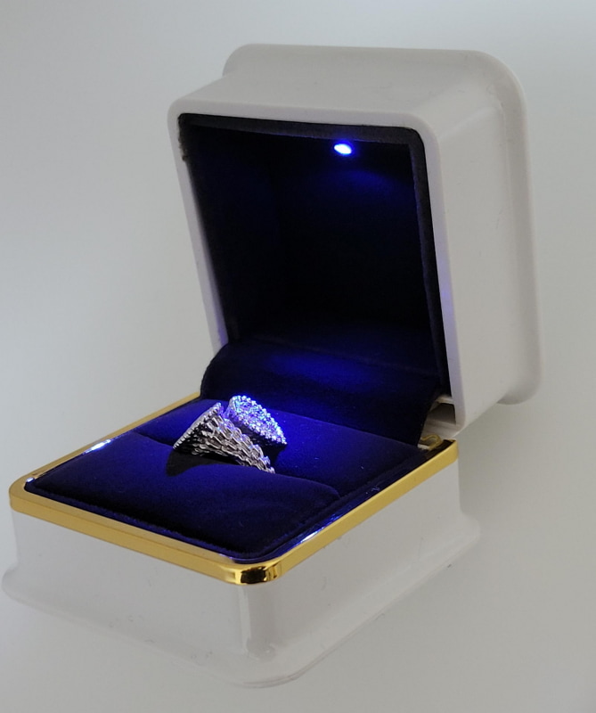 LEDをダウンライトに使ったジュエリーボックスがいろいろ発売されている