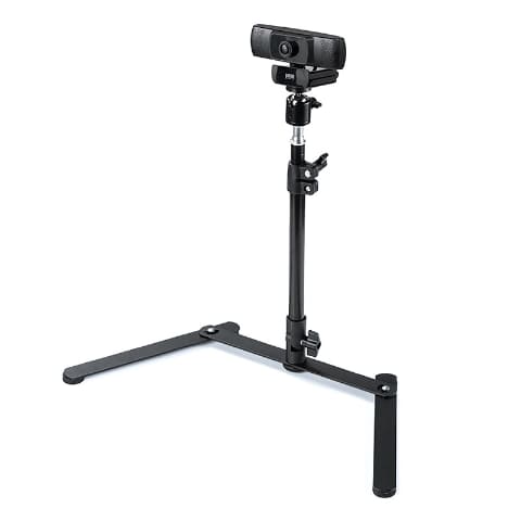 サンワサプライ、俯瞰撮影できるカメラスタンドが2255円――LEDリング