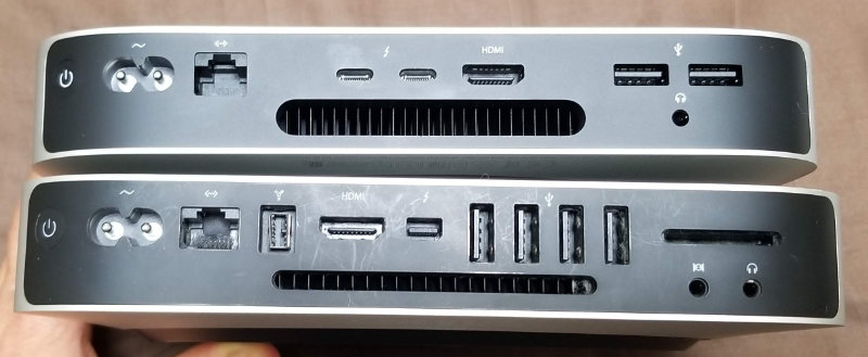 背面の比較(上がM1)。だいぶすっきりした。