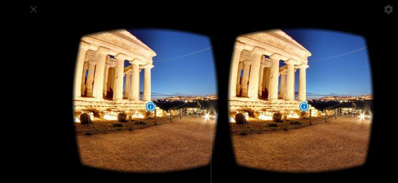 歴史的建造物のVRコンテンツも楽しめる