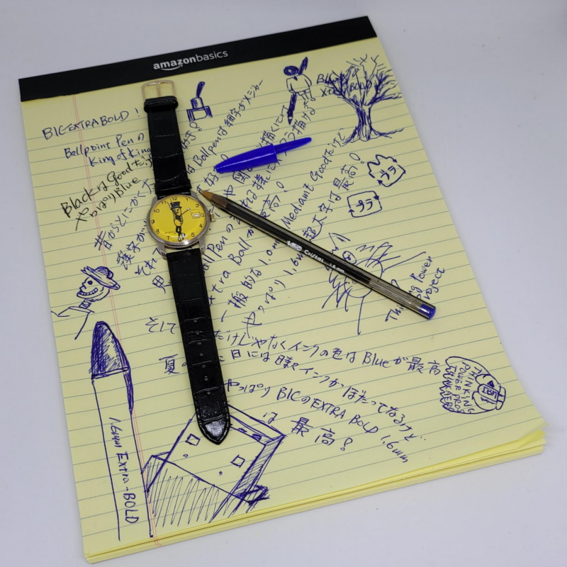 実際に落書きしていても少し粘り系だが滑るように描けるのが最高だ