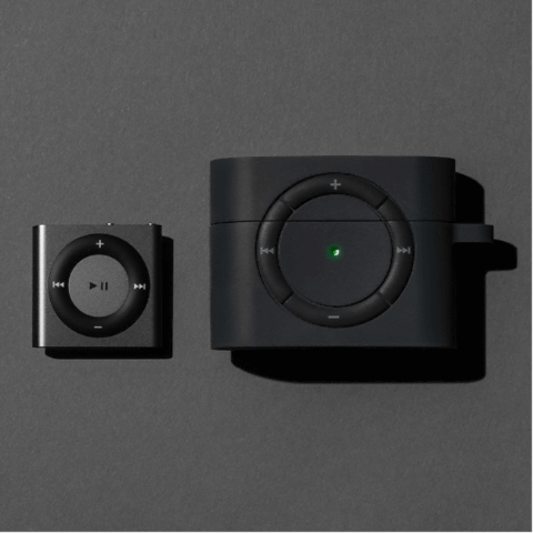 iPod shuffle風のAirPods Proケースに新色、ホワイトとディープブルー