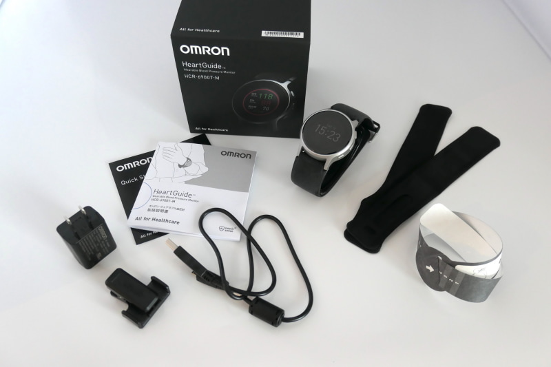 「HeartGuide」の内容物一式