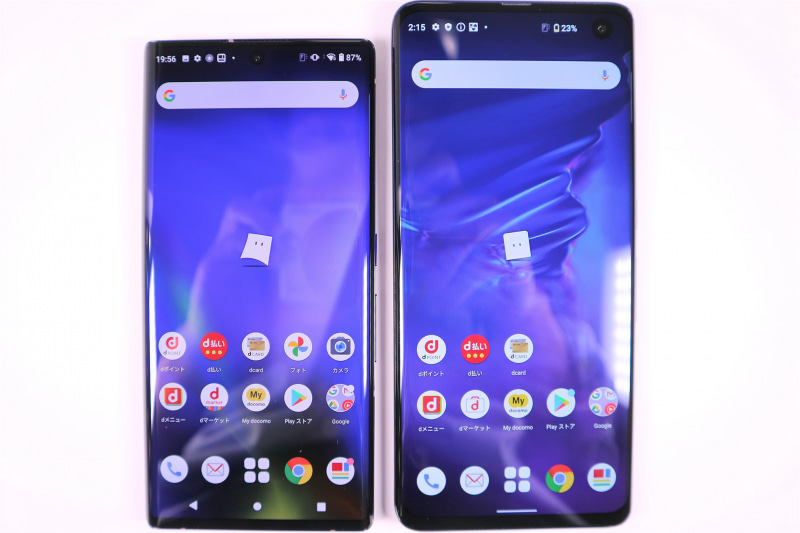 arrows NX9（左）とarrows 5G（右）