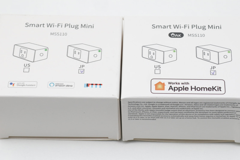 HomeKit対応版は箱も違い、大きく区別できるようなマークが付いていた