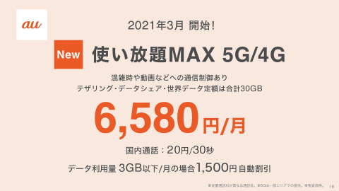 auの5G使い放題プランは月6580円 - ケータイ Watch