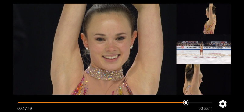 フィギュアスケートのマルチアングル動画