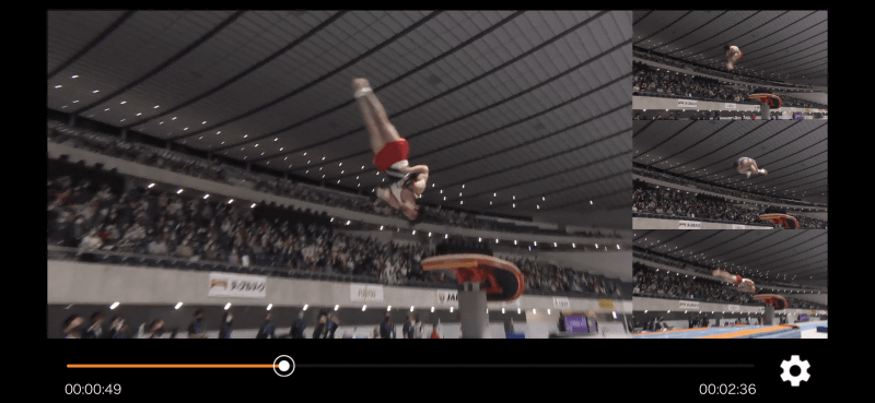 体操のマルチアングル動画