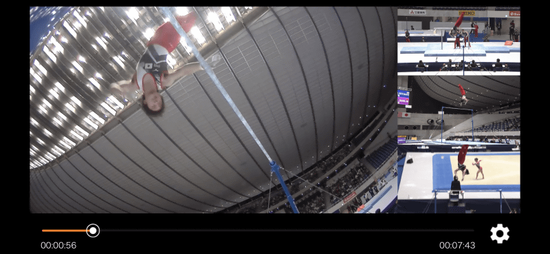 体操のマルチアングル動画