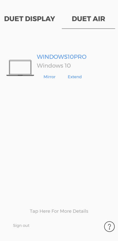 スマートフォン側からも同じようにパソコンが見つかった