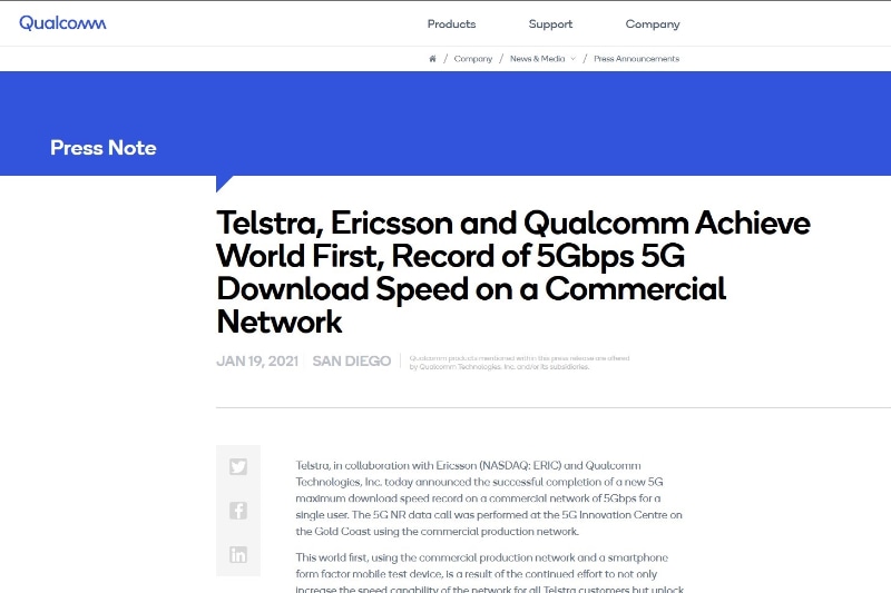 クアルコムホームページより