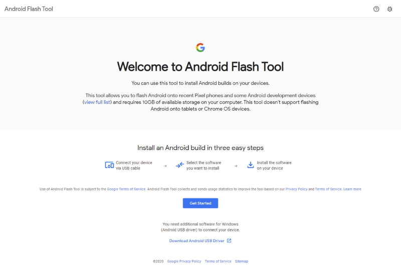 「Android Flash Tool」