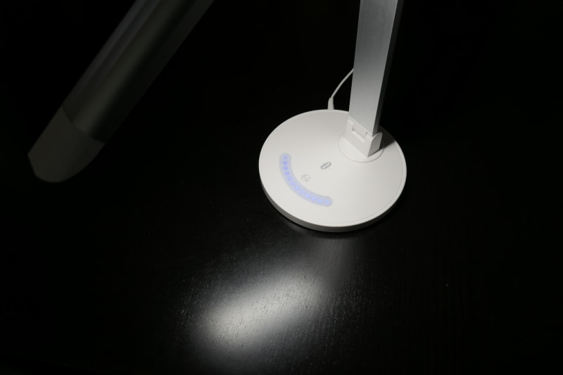 わかりにくいかもしれないが、ベースに昼光色（色温度は約6000K）の灯りを当てたところ