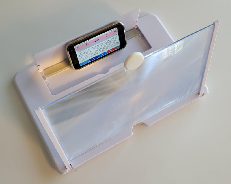 一時期はやったなんちゃらルーペのスマホ版のようなガジェットを買った