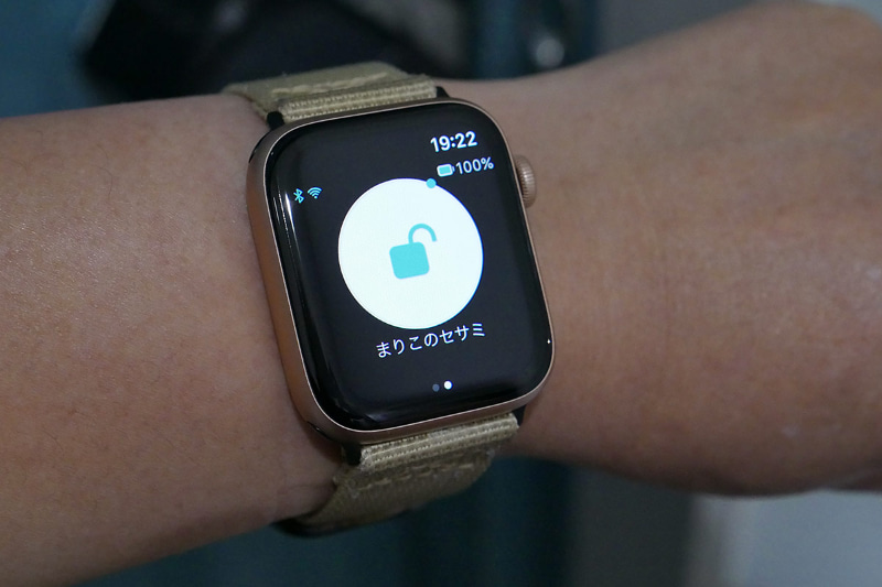 カギのアイコンをタップすることで解錠／施錠ができます