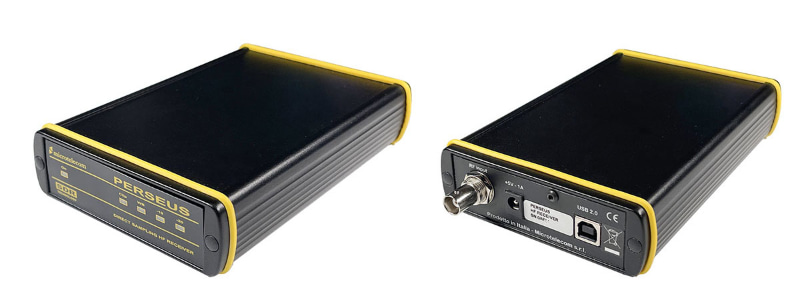 短波受信用のソフトウェアラジオのハードウェア部分（ソフトウェアラジオのフロントエンド）こと「<a href="https://www.aor.co.jp/receiver/product/perseus/" class="strong bn" target="_blank">PERSEUS</a>」。パソコンとUSB接続し、パソコン上のアプリと組み合わせてソフトウェアラジオとして使う。要アンテナ