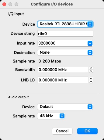 通常モードで使用中の「Configure I/O devices」