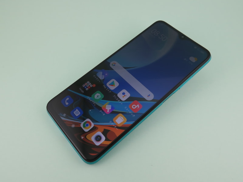 シャオミ「Redmi 9T」、約162.3mm（高さ）×77.3mm（幅）×9.6mm（厚さ）、約198g（重さ）、オーシャングリーン（写真）、カーボングレーをラインアップ