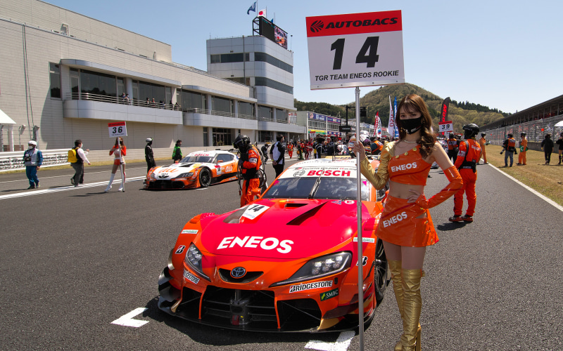NTTコミュニケーションズ（NTT Com）がテクノロジーパートナー契約を締結したルーキーレーシングの14号車 ENEOS X PRIME GR Supra（大嶋和也/山下健太組）