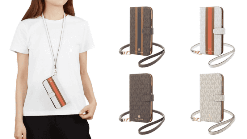 （左）Folio Case with Neck Strap（右）Folio Case with Hand Strap