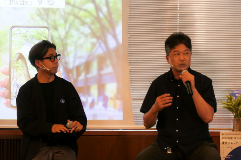 写真右が大塚哲治氏、左が宮本武典氏