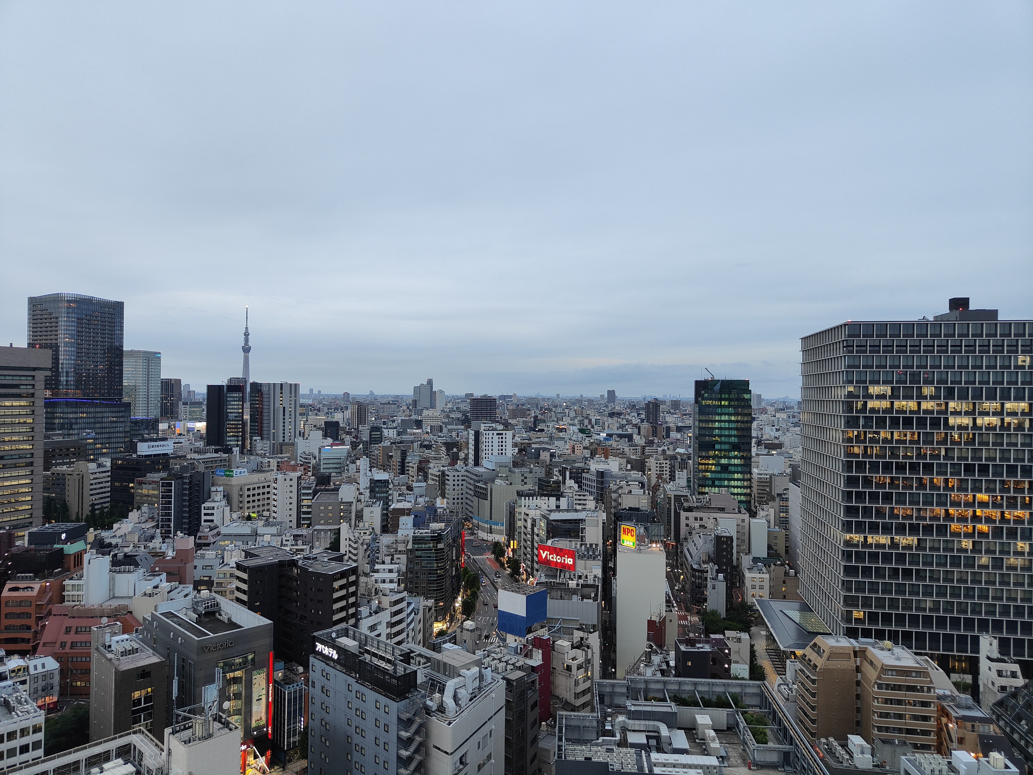 1倍、夜景モードで撮影