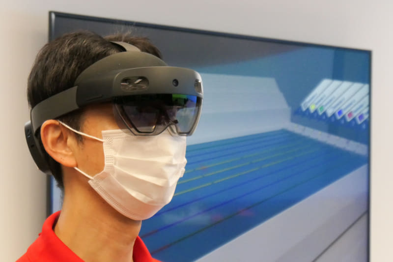 ARグラスの着用イメージ