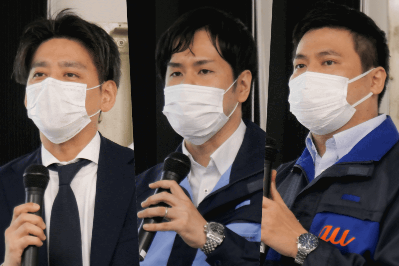 左から長谷川渡氏、加藤純人氏、小野田倫之氏