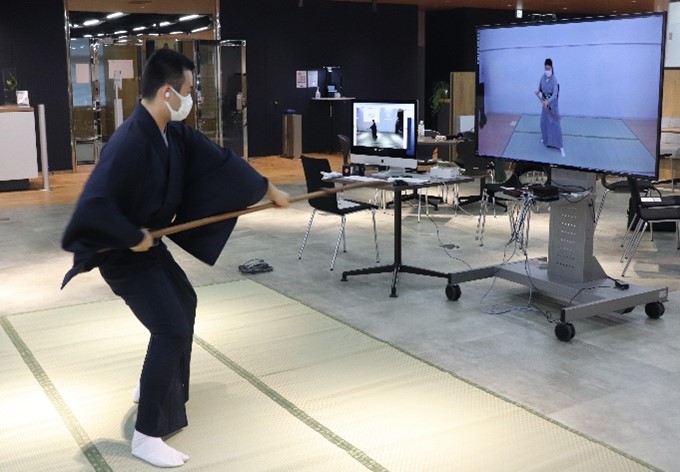 オンラインお稽古の様子
