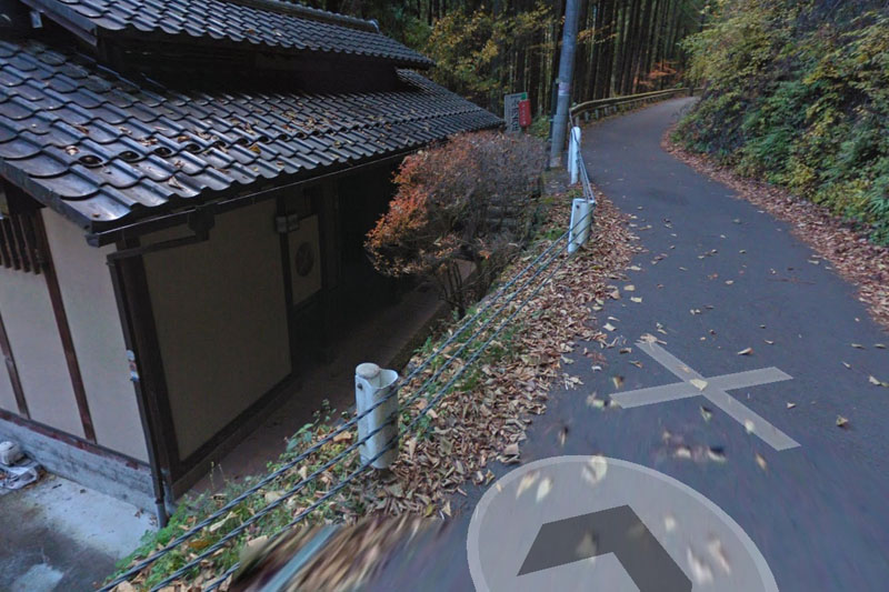 奥多摩むかし道のストリートビュー。