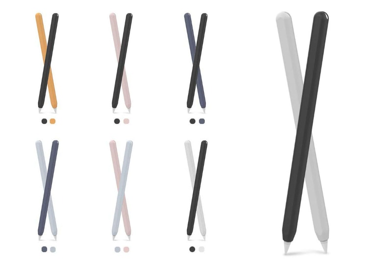 AhaStyle<a href="https://www.amazon.co.jp/dp/B07MJGMB3C/" class="strong b">「超薄型 Apple Pencil 2 シリコン保護ケース」</a>。第2世代Apple pencil用カバーで、ペン先以外をほぼ覆えるデザイン。独特の薄さが使いやすい。色違い2個セットで1399円。