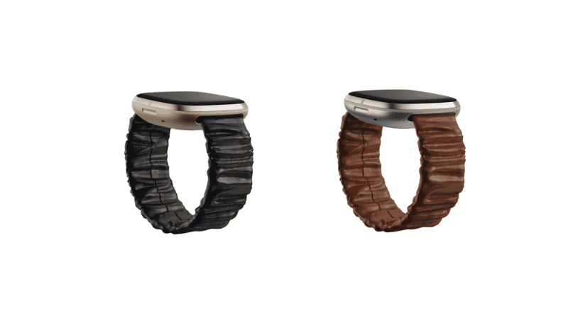 Brother Vellies for Fitbit Sense ＆ Versa 3 Leather Scruncies