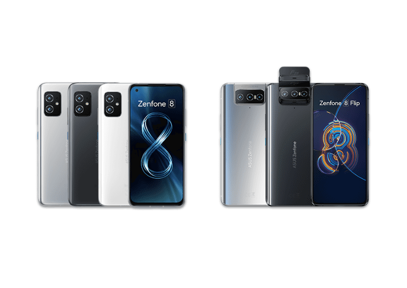 左：Zenfone 8、右：Zenfone 8 Flip