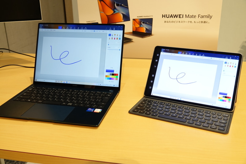 Windowsパソコンと連携して使用する様子
