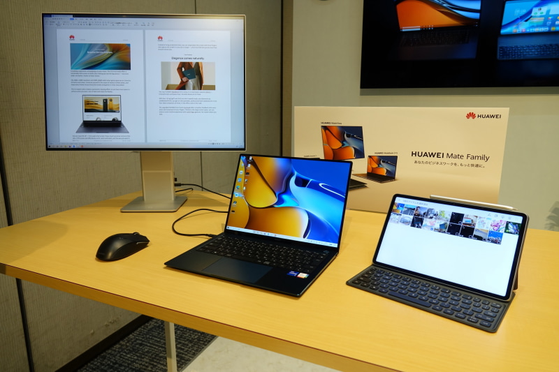 Windowsパソコンと連携して使用する様子