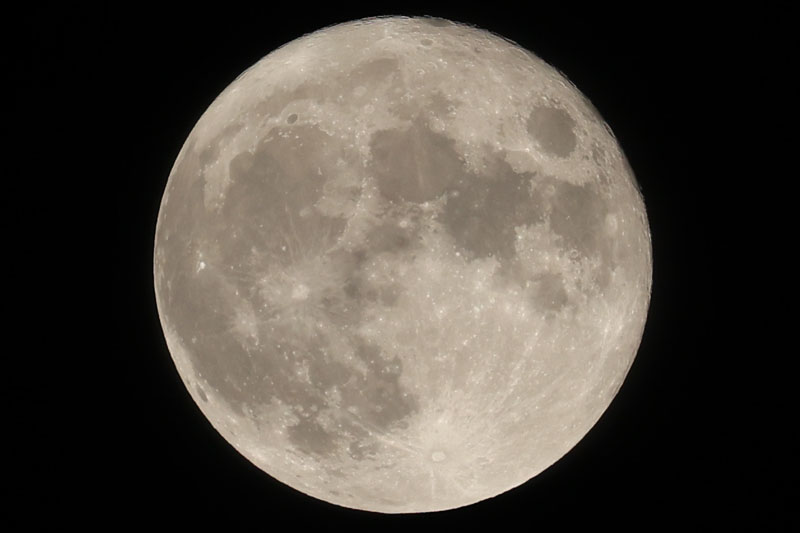 月が画面いっぱいになるようにトリミングしたもの。