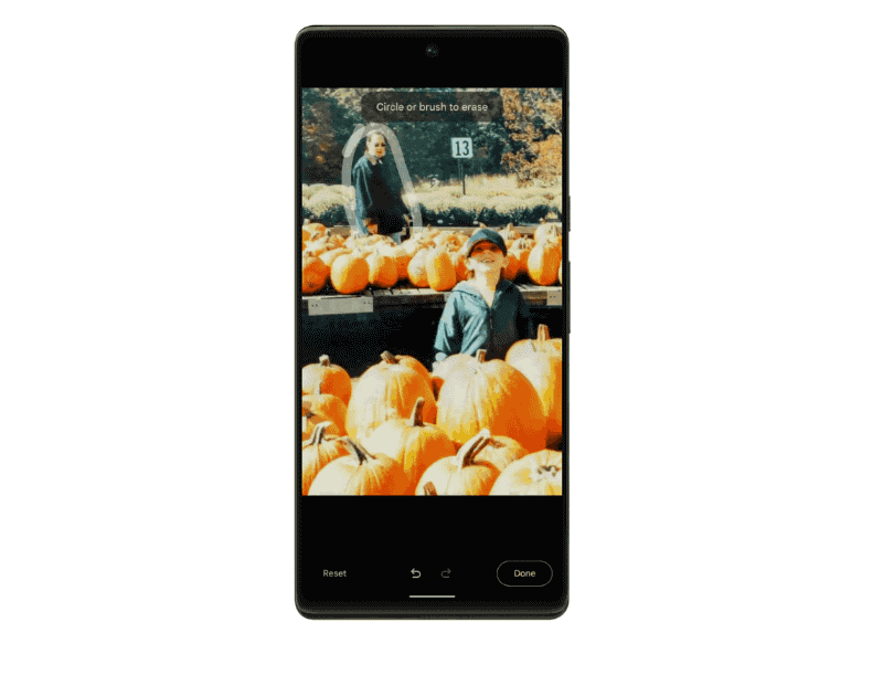 削除したい部分を丸で囲む