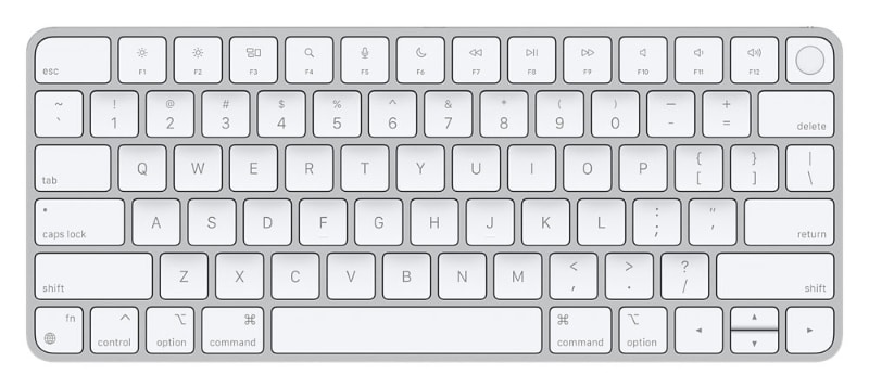 俺が購入したUS配列版Touch ID搭載Magic Keyboardのキー配列