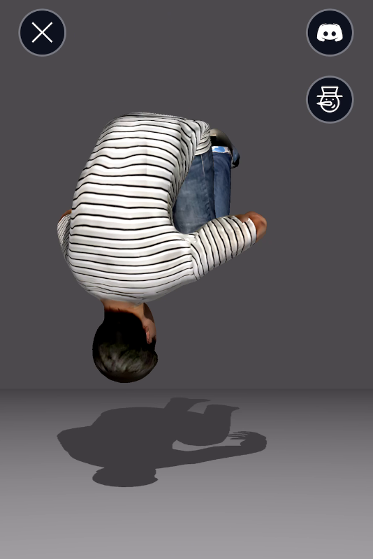 普段はしない（できない）アクロバティックなダンスを筆者の3Dモデルで披露