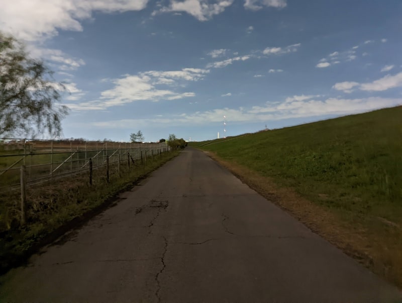 ほぼ同じ場所で夜景モードをONに