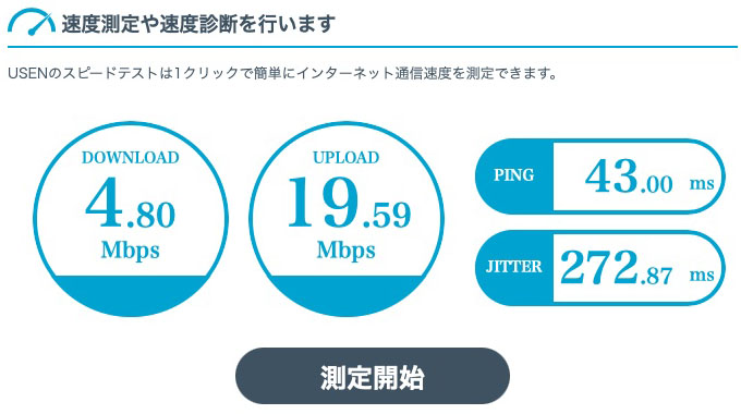 光回線なのに……下り約5Mbpsって。JITTER値もヤバい感じである。昼間は軽かったWebサイト閲覧が、夜になると「んも～遅いなぁ」って印象になる通信速度なのだ。