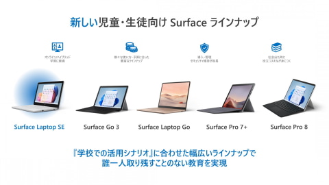 教育向け「Surface Laptop SE」は30日提供開始、ソフトとハード