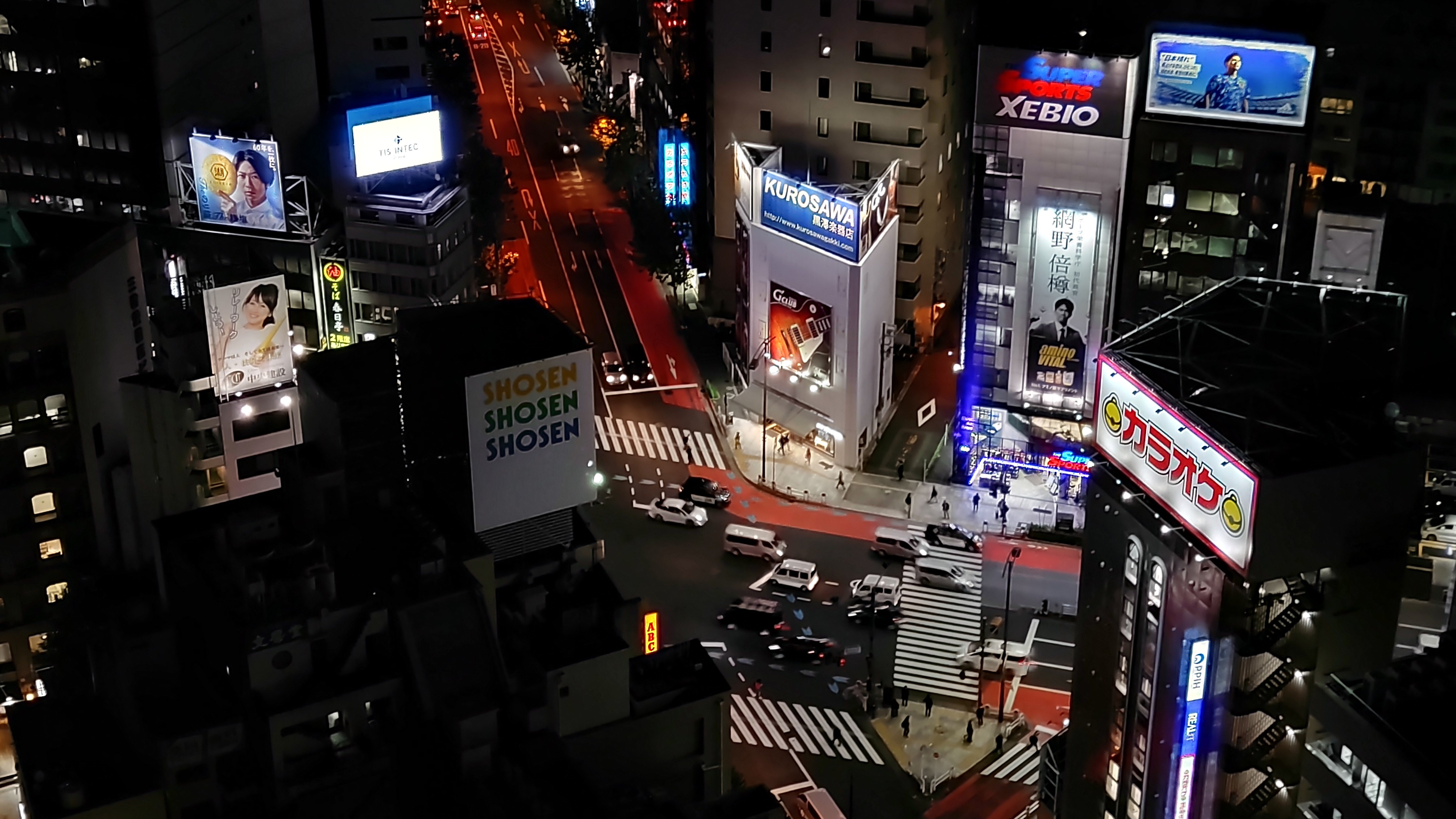 夜景モード、2倍で撮影