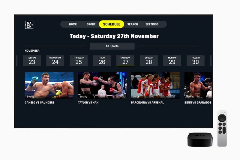 ベストApple TV App「DAZN」
