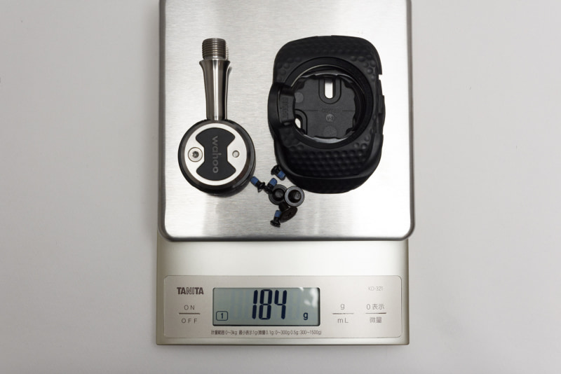 ちなみに片側分の重量実測は184gだった。小さいけれど、クリートまで含めるとものすごく軽量というほどではない