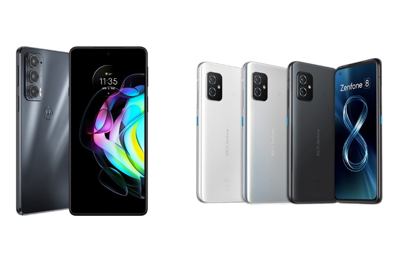 左：motorola edge 20 右：Zenfone 8