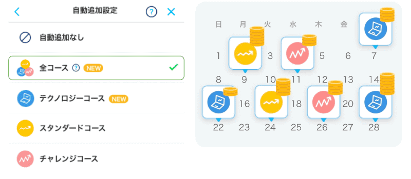 「全コース」機能