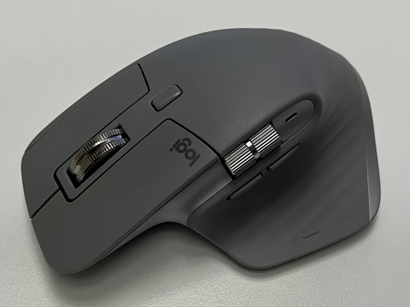 天井の照明でマウスを撮影。