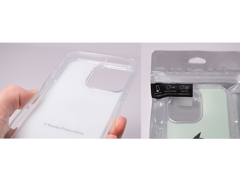 背面は硬いポリカーボネート、側面は柔らかいTPUのハイブリットタイプ。ワイヤレス充電に対応する