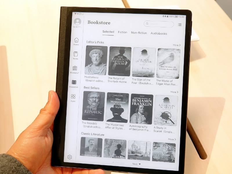 電子書籍のストアには、200万冊をそろえたという